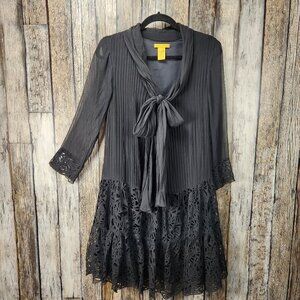 Catherine Maladrino Silk Lace Dress - 4